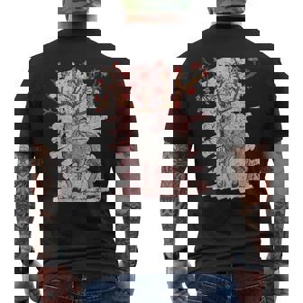 Cerf Sakura T-shirt imprimé au dos - Cadeauxyz