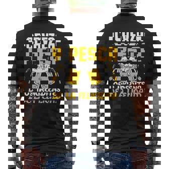Cerveza Y Pesca Felicidad Humor Deporte Pescador Regalo Camiseta Hombre Estampado Espalda - Regaloses