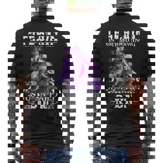 The Chain On My Mood Swing Just Snapped Run Wolf Cool Men's Back Print T-Shirt - Monsterry