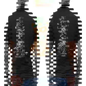 Chapeau Lutin Guépard Irlandais Porte-Bonheur Pour La Saint-Patrick T-shirt imprimé au dos - Cadeauxyz