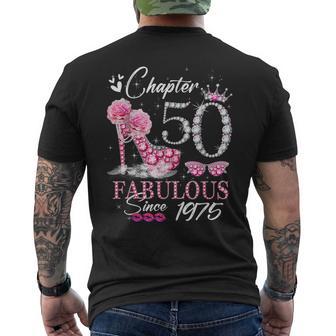 Chapter 50 Fabulous Since 1975 50Th High Heels Birthday Quee T-Shirt mit Rückendruck - Geschenkecke