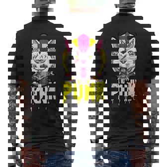 Chat Punk Pour Un Ami Punk Propriétaire De Chat T-shirt imprimé au dos - Cadeauxyz