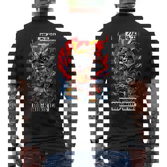 Chat Samouraï Mignon Japon Culture Japonaise T-shirt imprimé au dos - Cadeauxyz