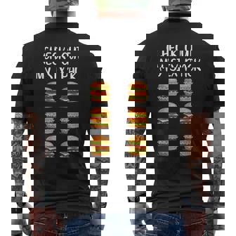 Check Out My Six Pack Burger Gym Burger Lover Men's Back Print T-Shirt - Monsterry
