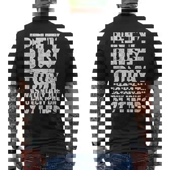 Checked My Smartphone Many Times Digital Detox Men's Back Print T-Shirt - Monsterry