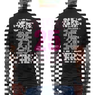 Cheers To 25 Years 25 Geburtstag T-Shirt mit Rückendruck - Geschenkecke