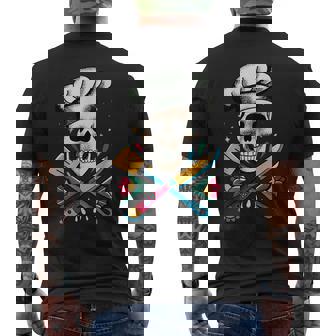 Chef Calavera Cráneo De Cocinero Cráneo De Chef Camiseta Hombre Estampado Espalda - Regaloses