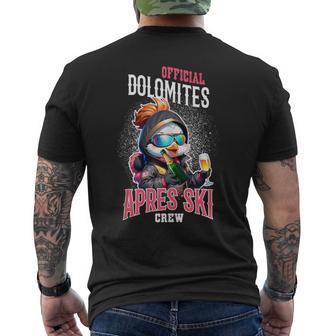 Chicken Celebrates Huts Party Dolomites Tank Top Men's Back Print T-Shirt - Monsterry