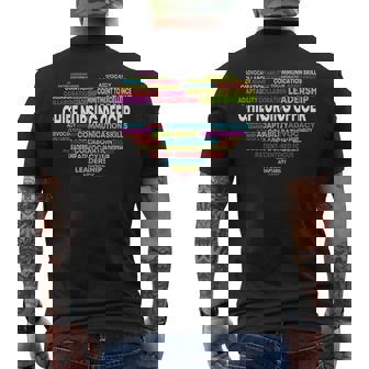 Chief Nursing Officer Heart Nursing Leadership Attitude Men's Back Print T-Shirt - Monsterry