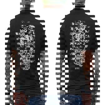 Chihuahua Skull Dog Skeleton Halloween Men's Back Print T-Shirt - Monsterry
