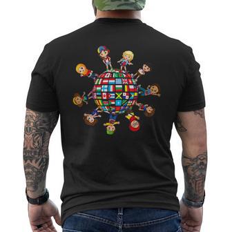 Children's From Different Countries And Nations Flags World T-Shirt mit Rückendruck - Geschenkecke