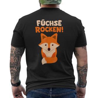 Children's With Fox Rocks Red Fox Pack T-Shirt mit Rückendruck - Geschenkecke