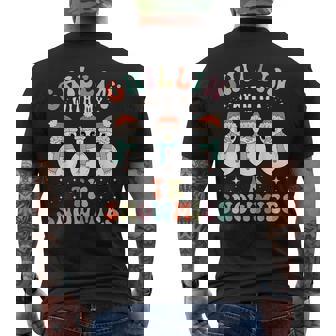 Chillin With My TK Snowmies Snowman Teacher Christmas Pajama Men's Back Print T-Shirt - Monsterry