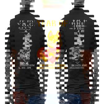 Chinese Year Of The Dog Zodiac Sign Happy Lunar New Year Men's Back Print T-Shirt - Monsterry