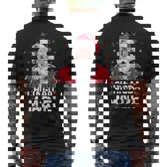 Chingada Madre Mexican Christmas Pajamas Hispanic Xmas Men's Back Print T-Shirt - Monsterry
