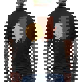 Choco And Pancake Playing Mode Sweet Cute Best Couple Love Men's T-shirt Back Print | Mazezy