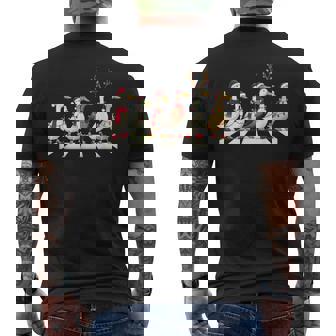 Christmas Ducks Farm Animal Duck Lover Christmas Lights Xmas Men's Back Print T-Shirt - Monsterry