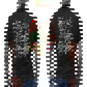 Christmas Gaming Controllers Santa Elf Reindeer Gamer Boys Men's Back Print T-Shirt - Monsterry