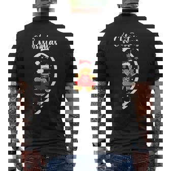 Christmas Gingerbread Couple Christmas Pajama Matching Men's Back Print T-Shirt - Monsterry