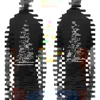Christmas Lights RVs Christmas Tree Star Ornament Decoration Men's Back Print T-Shirt - Monsterry