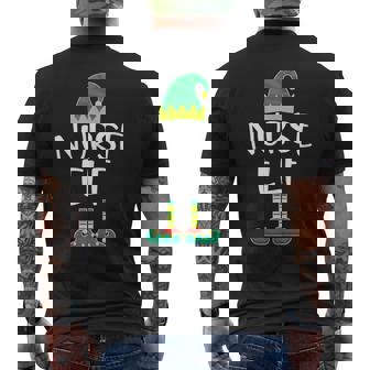 Christmas Nurse Elf Holiday Party Work RN NP Tank Top Men's Back Print T-Shirt - Monsterry