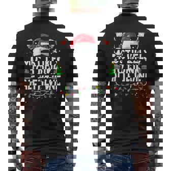 Christmas Wine Most Likely Shirt Men's Back Print T-Shirt - Monsterry