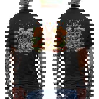 Cinco De Marcho Bunny Sombrero Mexican Bunny Men's Back Print T-Shirt - Monsterry