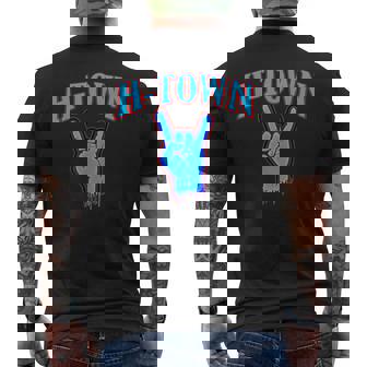 Classic Houston H-Town Hand Sign For Sport Fans Of Houston Men's Back Print T-Shirt - Monsterry