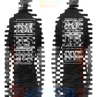 Classic Prom Dad 2025 High School Prom Squad Men's T-shirt Back Print - Seseable