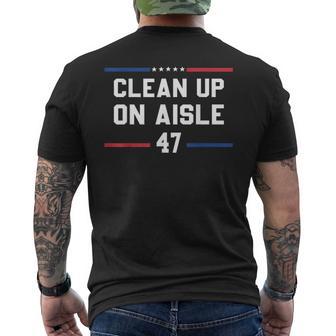 Clean Up On Aisle 47 Impeach 47 Anti Trump President 8647 Men's T-shirt Back Print - Thegiftio UK