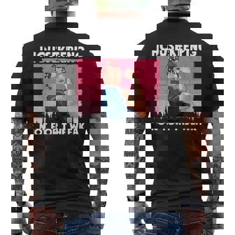 Cleaning Lover Cleaning Lady Housekeeping Housekeeper Men's Back Print T-Shirt - Monsterry