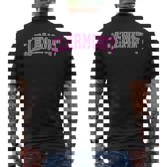 Clermont Florida FL Vintage Sports Pink Men's Back Print T-Shirt - Monsterry