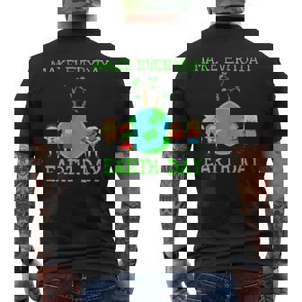 Climate Crisis Environmental Activism Earth Day Men's Back Print T-Shirt - Monsterry