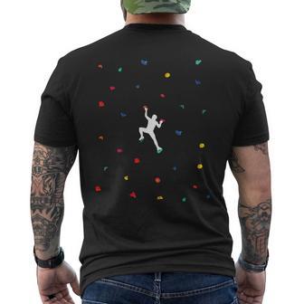 Climbing And Bouldering In The Climbing Hall T-Shirt mit Rückendruck - Geschenkecke