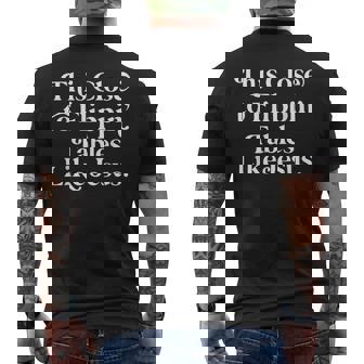 This Close To Flippin Tables Like Jesus Men's Back Print T-Shirt - Monsterry