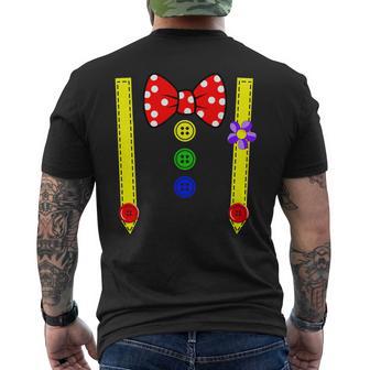 Clown Costume Group Costumes Carnival With Braces Bow Tie T-Shirt mit Rückendruck - Geschenkecke