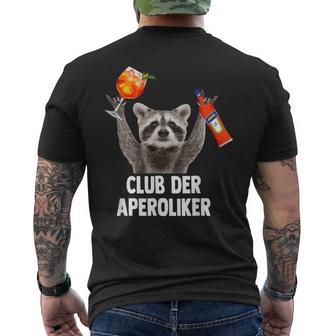 Club Der Aperoliker Raccoon Meme Racoon X Pedro Spritz T-Shirt mit Rückendruck - Geschenkecke