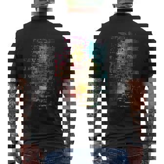 Código Binario Efecto Glitch Arte Abstracto Camiseta Hombre Estampado Espalda - Regaloses