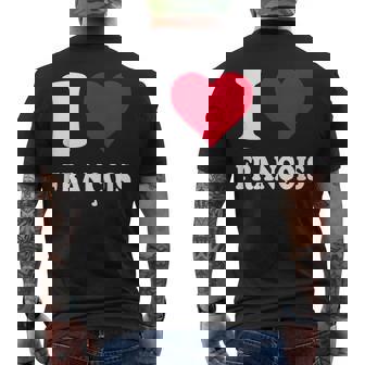 Cœur Rouge I Love Francois T-shirt imprimé au dos - Cadeauxyz