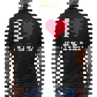 Cœur Rouge I Love Italia T-shirt imprimé au dos - Cadeauxyz