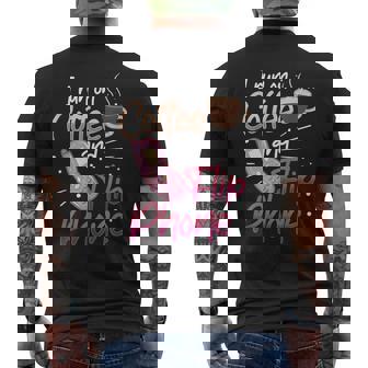 Coffee Addict Latte Lovers 90S Flip Phone Vintage Cell Phone Men's Back Print T-Shirt - Monsterry