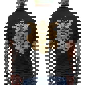 Colmena De Apicultor De Abeja Naturalintage Y Panal Camiseta Hombre Estampado Espalda - Regaloses