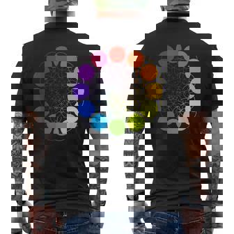 Color Wheel Palette Art Painting For Painter Artists Men's Back Print T-Shirt - Monsterry