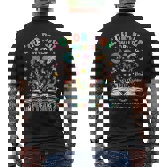 Color Our World Summer Reading 2025 Librarian Men's T-shirt Back Print | Mazezy