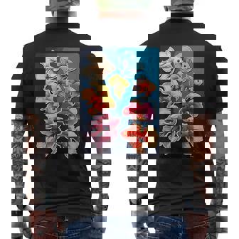 Colorful Betta Fish Bright And Unique Fish Art Men's Back Print T-Shirt - Monsterry