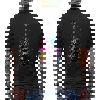Colorful Guitarist Guitar Music Lover Men's T-shirt Back Print | Seseable CA