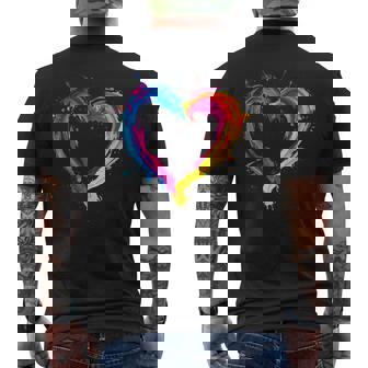Colorful Heart Love Valentines Day Men's T-shirt Back Print - Seseable