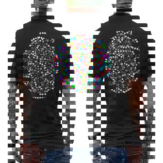 Colorful Polka Dot Basketball International Dot Day Men's Back Print T-Shirt - Monsterry