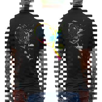 Colorful Tennis Men's T-shirt Back Print | Mazezy