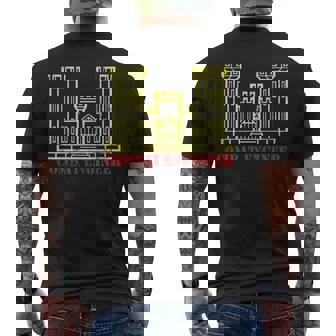 Combat Engineer Veteran Shirt For Men Military Patriotic Men's Back Print T-Shirt - Monsterry